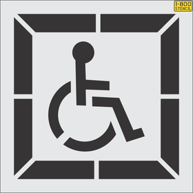 Handicap stencils with a border