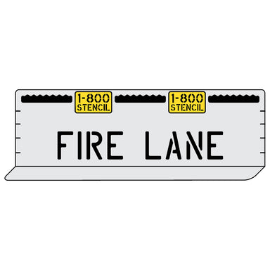 4" FIRE LANE Professional Curb Stencil