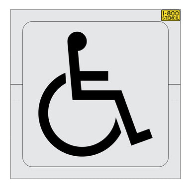 52" Handicap Stencil w/ Background