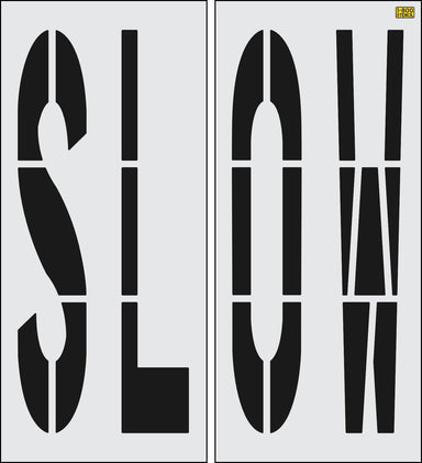 96" Houston DOT SLOW Stencil