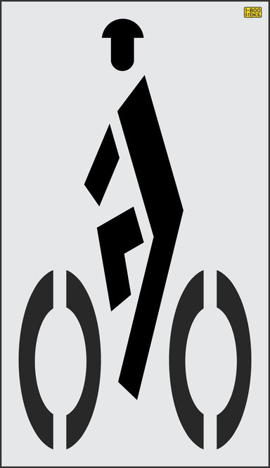 72" Wisconsin DOT Bike Rider Stencil