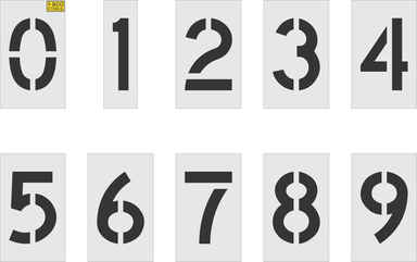 8" Number Kit Stencil