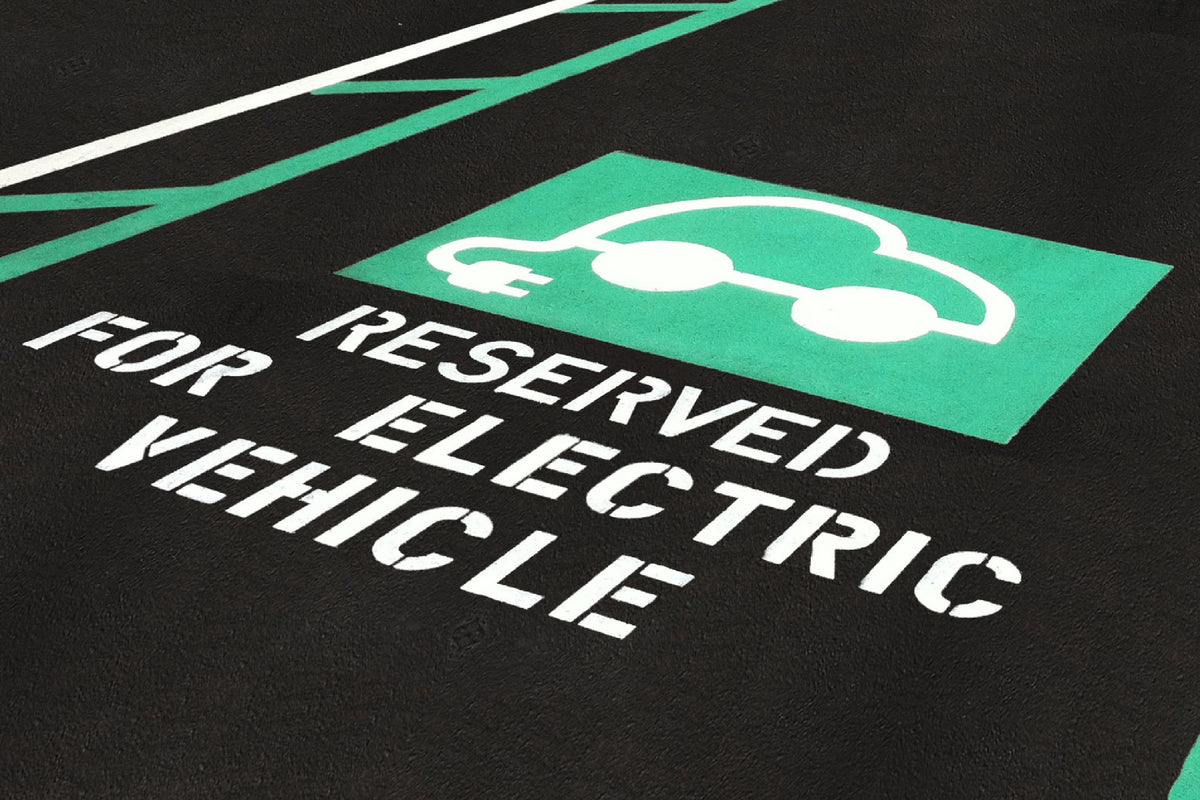 Custom EV Parking Pavement Marking
