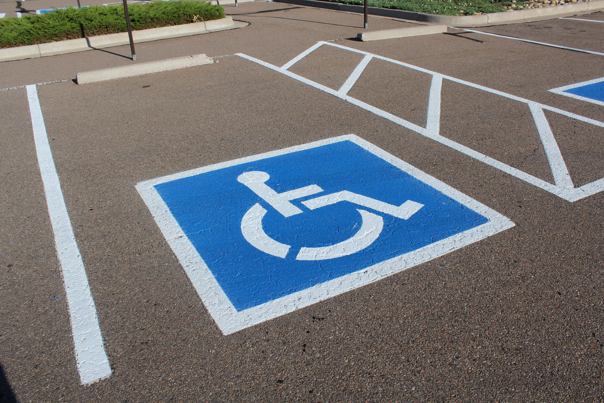 handicap Parking Space with Pavement Markings