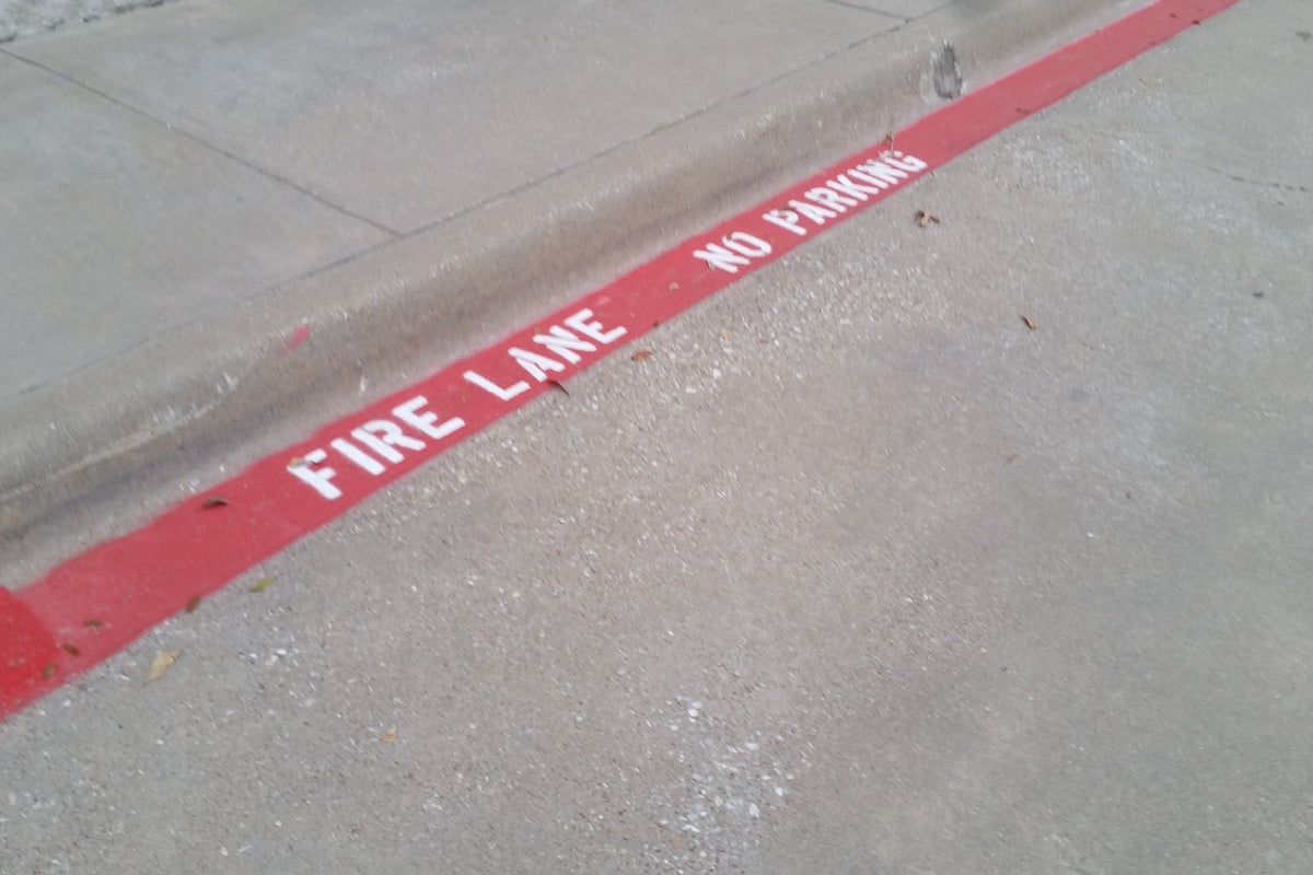 No Parking Fire Lane Pavement Marking