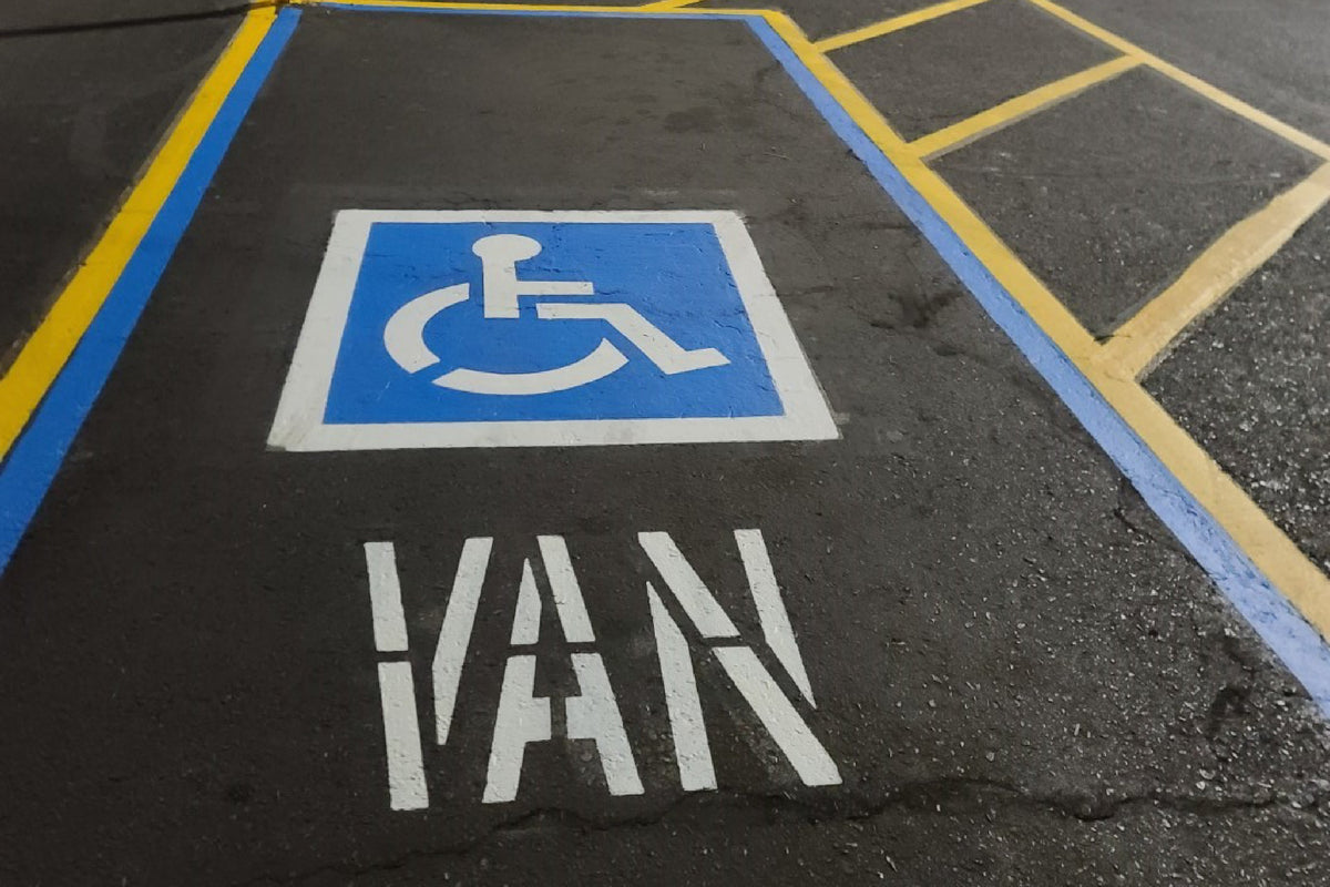 handicap spot with van wording