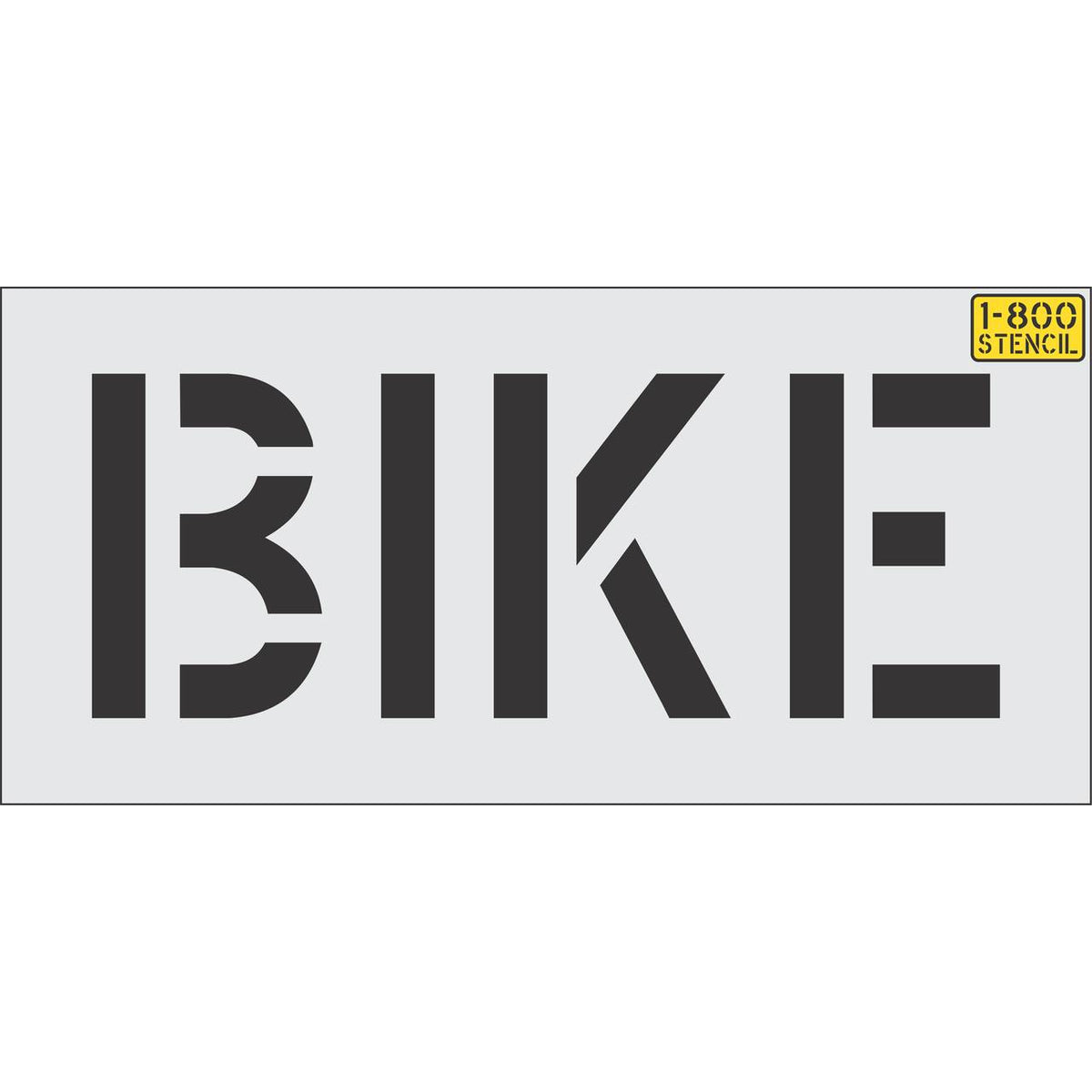 12 inch BIKE stencil for bicycle lane and roadway pavement striping applications