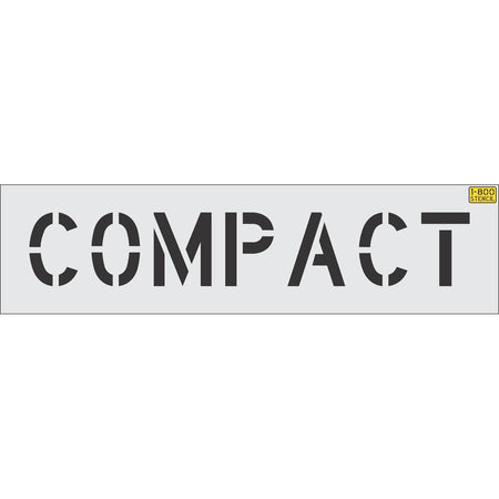 8 inch COMPACT pavement marking stencil for compact vehicle parking space striping applications
