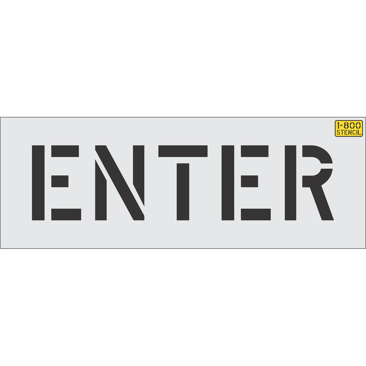 8 inch ENTER pavement marking stencil for parking lot entrance and commercial traffic direction striping applications