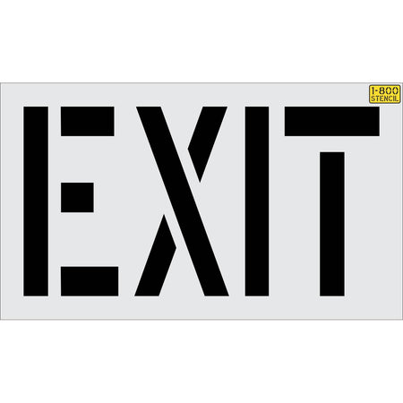 24 inch EXIT stencil for parking lot and roadway directional pavement striping applications