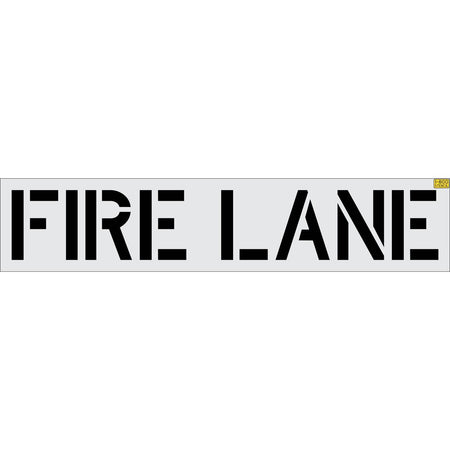 18 inch FIRE LANE pavement marking stencil for parking lot and commercial fire lane striping applications