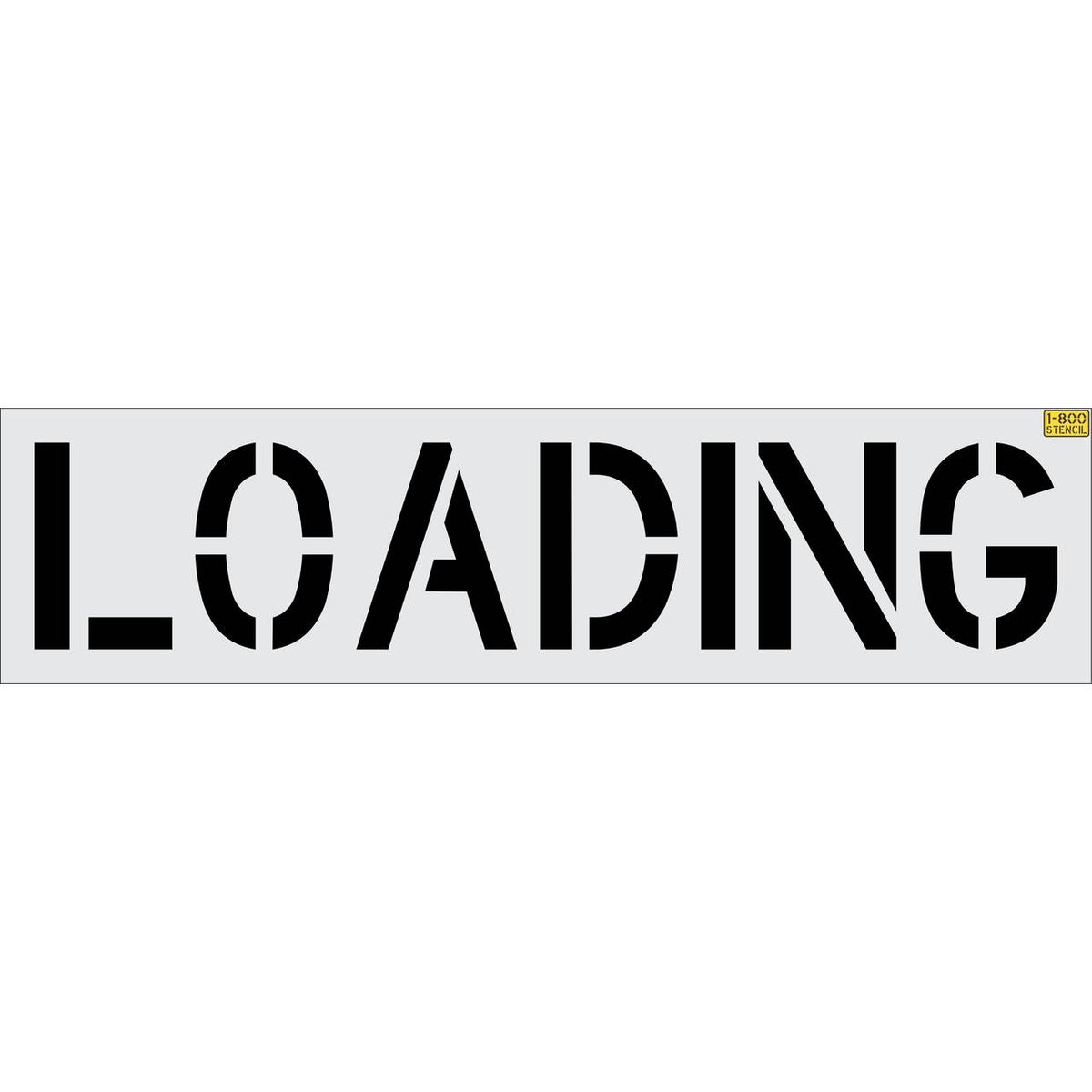 18 inch LOADING stencil for loading zone and commercial delivery pavement striping applications