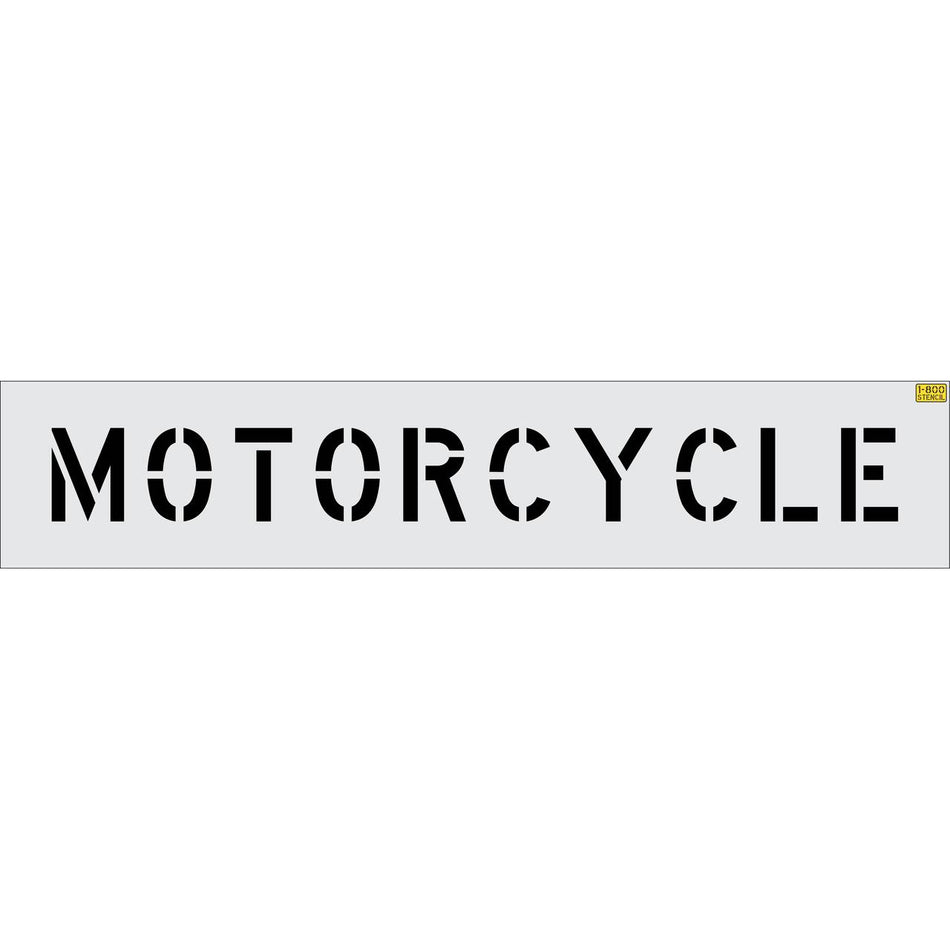 6 inch MOTORCYCLE stencil for small-format motorcycle parking and pavement striping applications