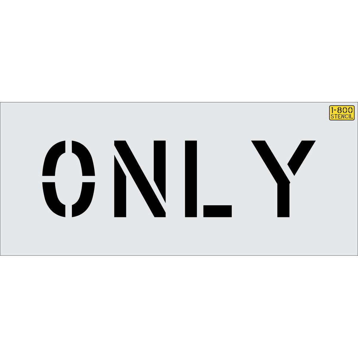 6 inch ONLY stencil for small-format parking lot and roadway pavement striping applications