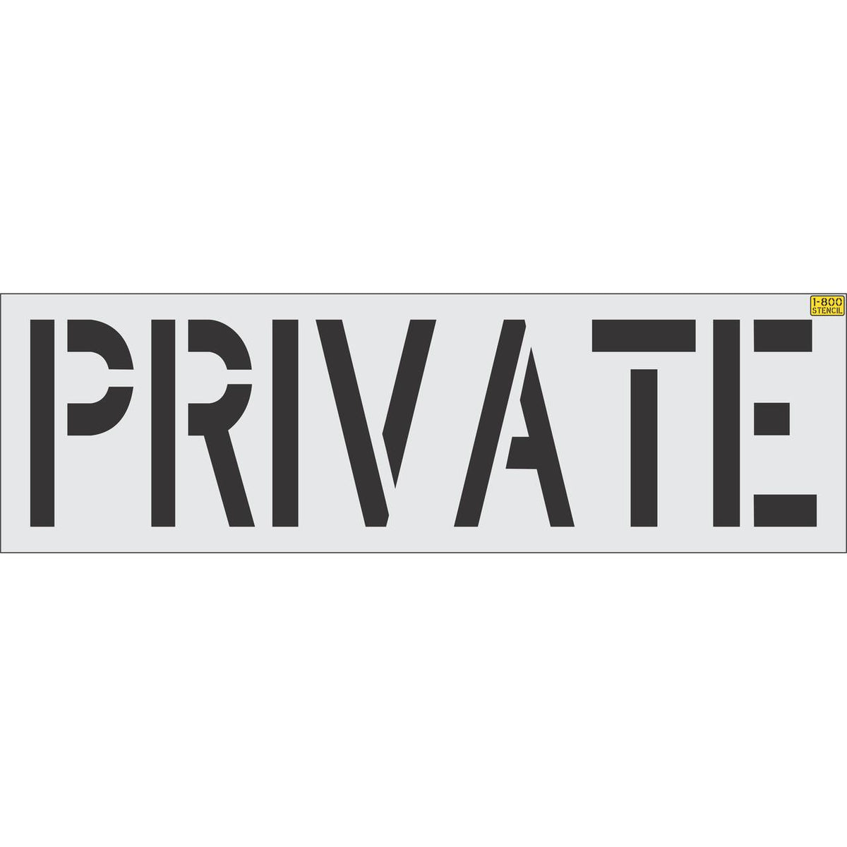 18 inch PRIVATE pavement marking stencil for restricted parking and commercial property striping applications