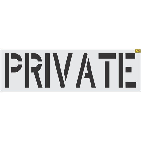 18 inch PRIVATE pavement marking stencil for restricted parking and commercial property striping applications