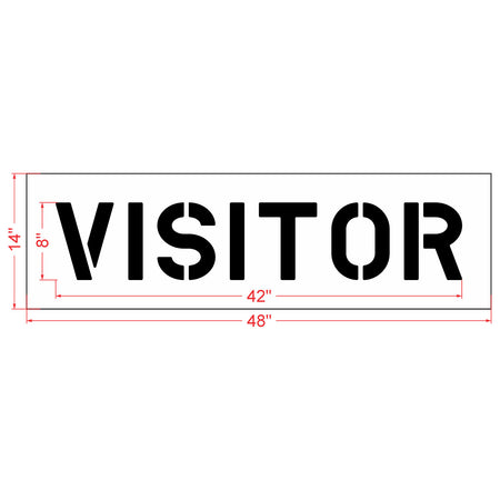 8 inch VISITOR stencil