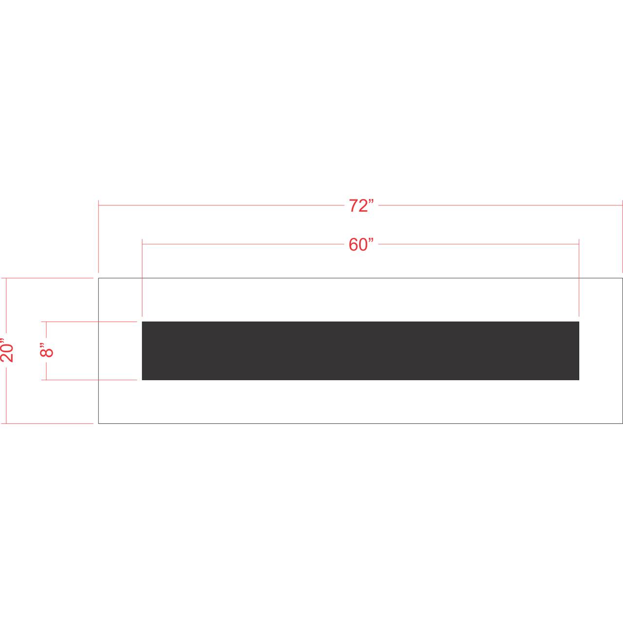 8 inch by 4 foot line stencil for parking lot and roadway pavement striping applications