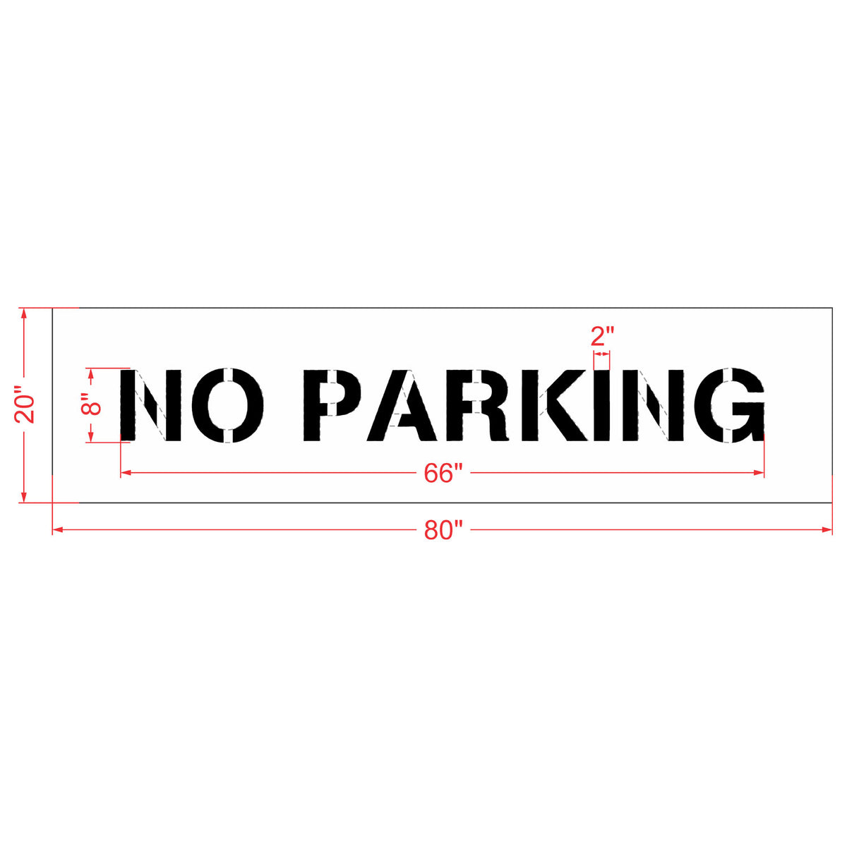 8 inch Target NO PARKING stencil