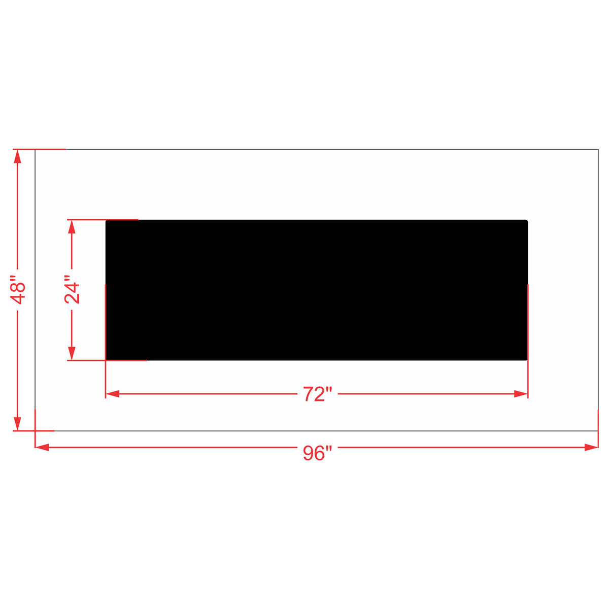24 inch by 6 foot line stencil for parking lot and roadway pavement striping applications
