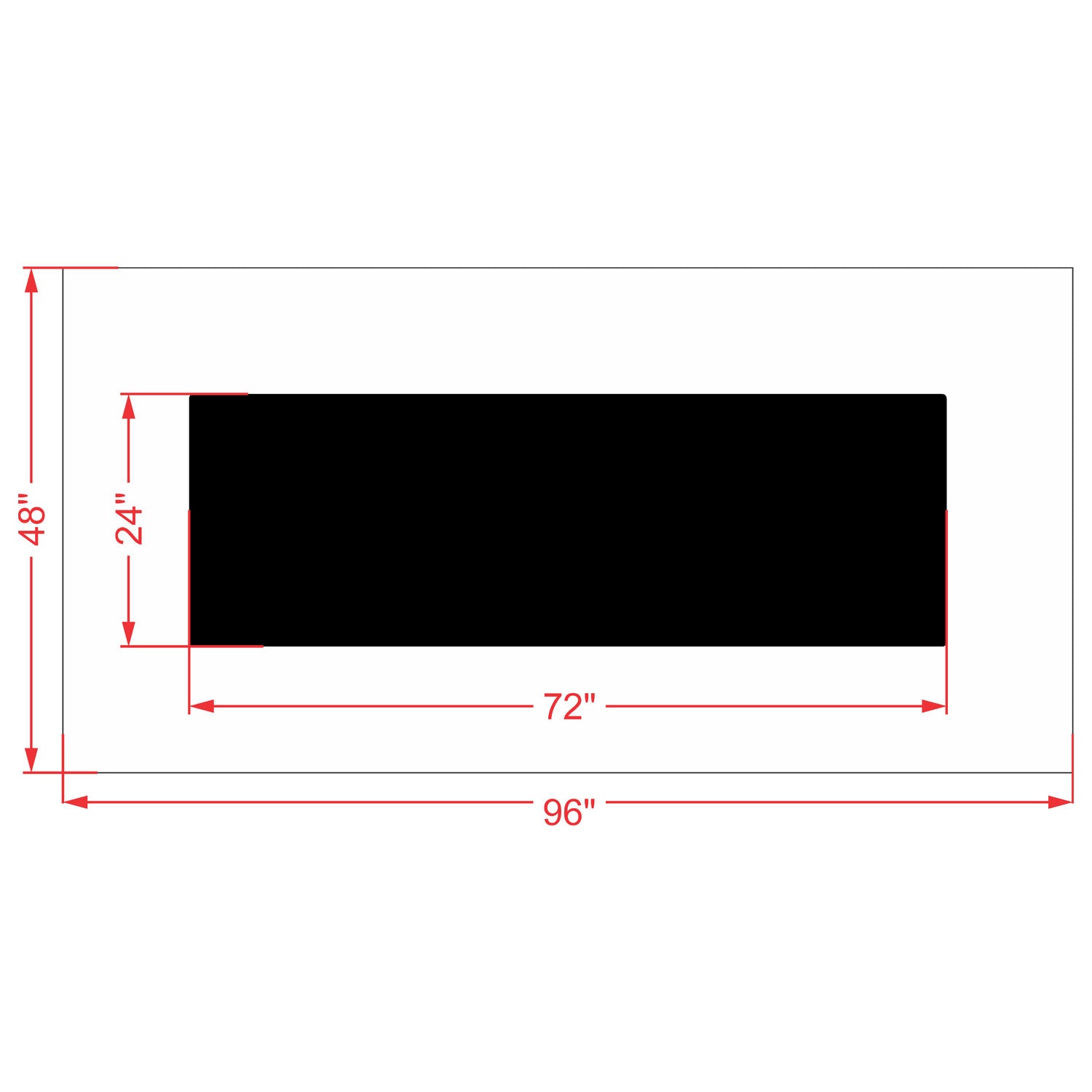 24 inch by 6 foot line stencil for parking lot and roadway pavement striping applications