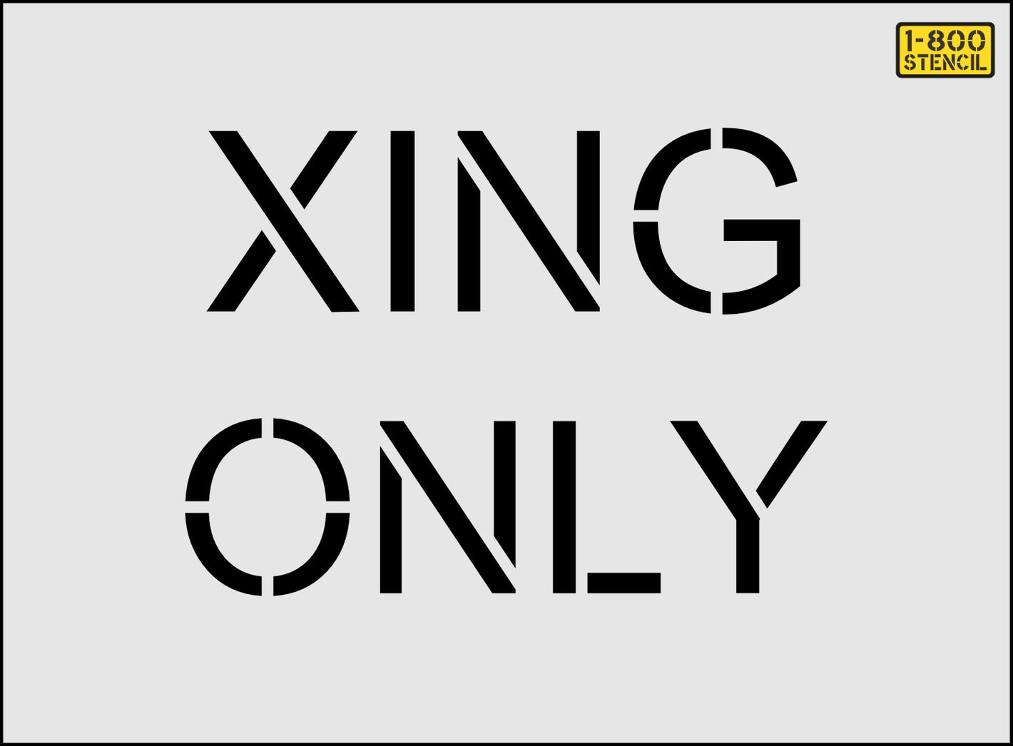 10" Nevada DOT X-ING Stencil - High-quality stencil for pavement marking, durable and reusable