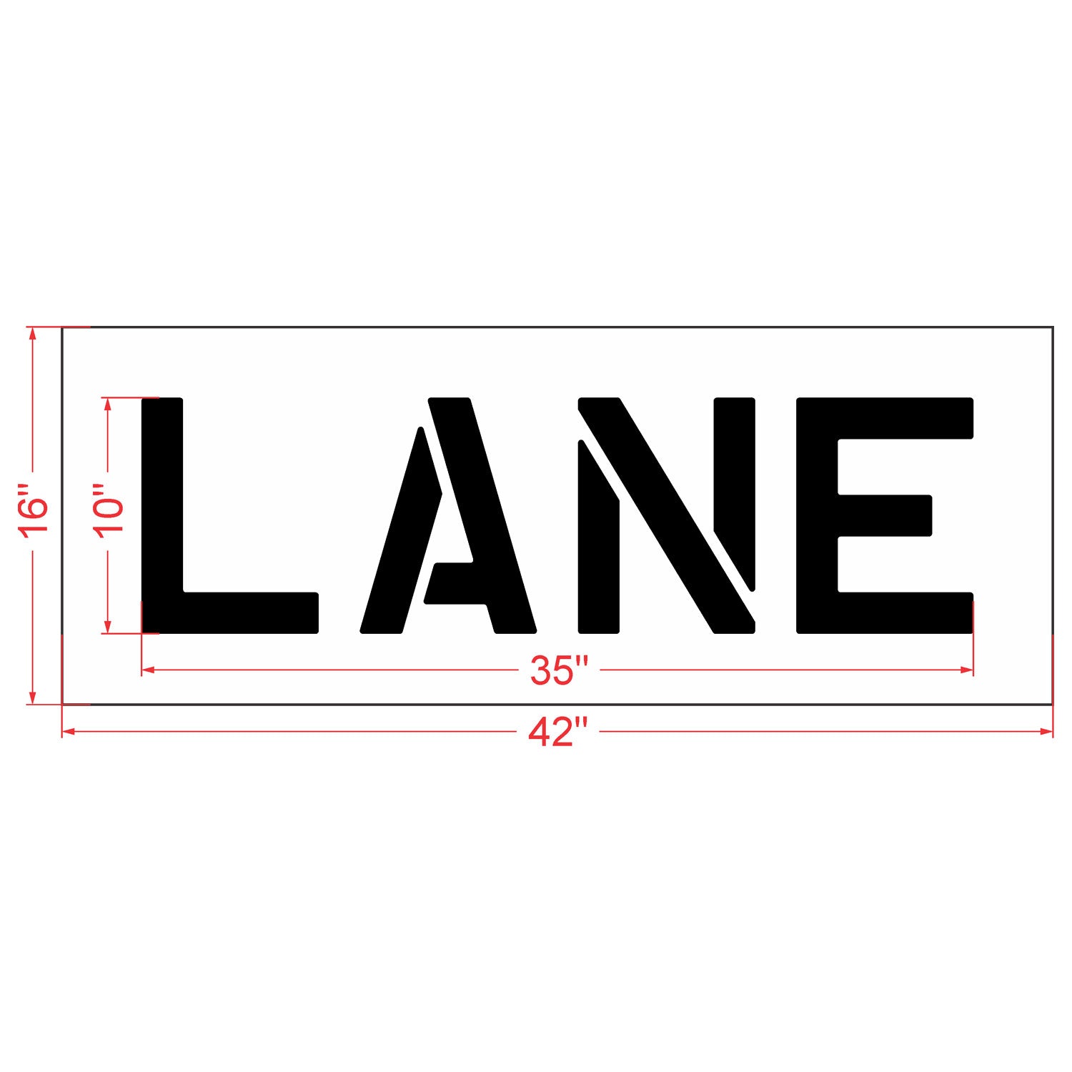 10 inch LANE stencil