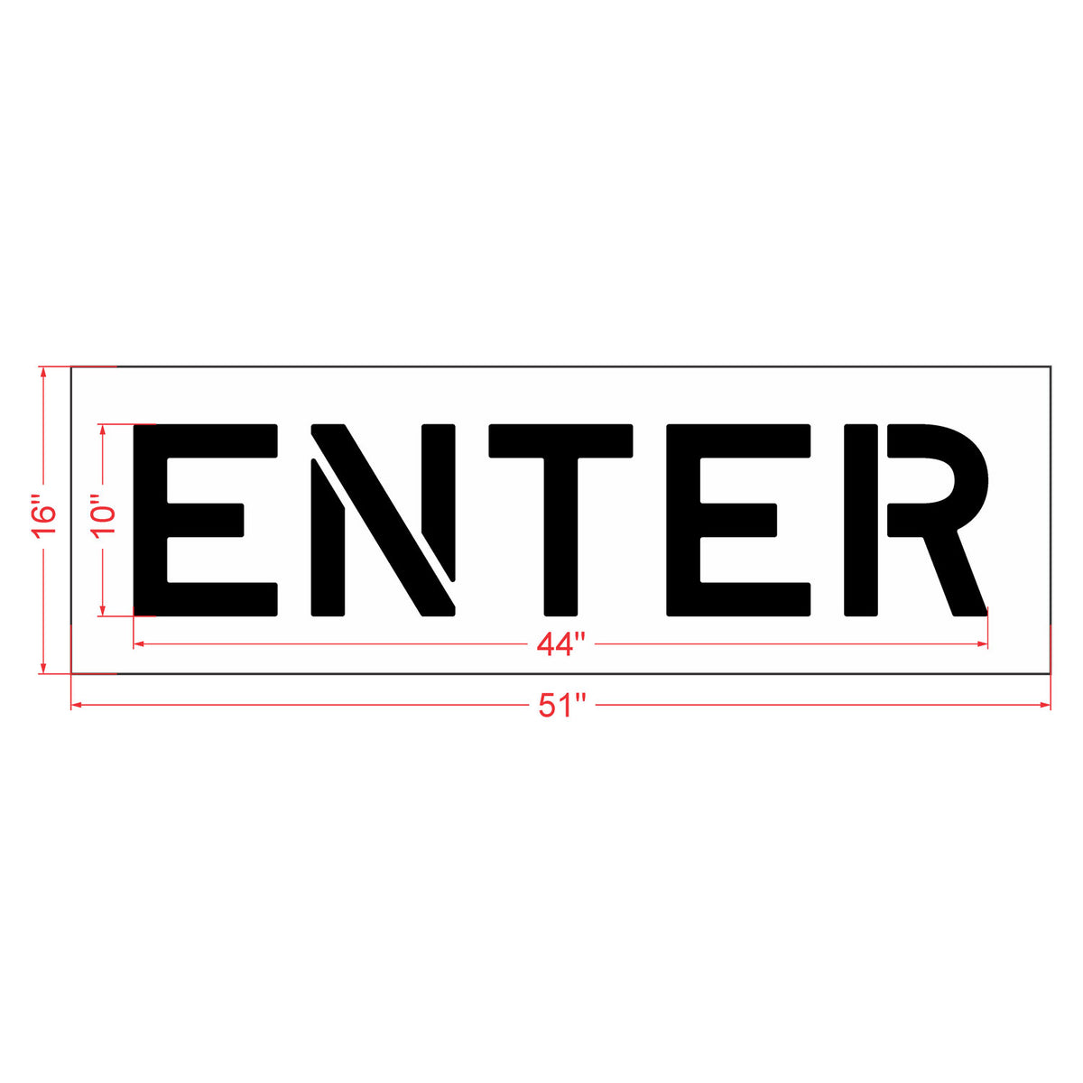 10 inch ENTER stencil
