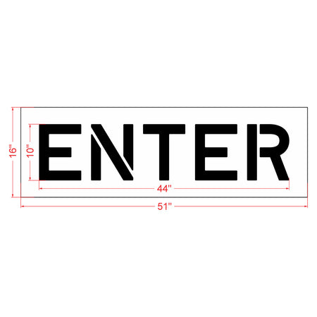 10 inch ENTER stencil