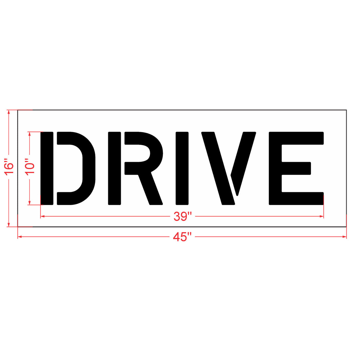 10 inch drive stencil
