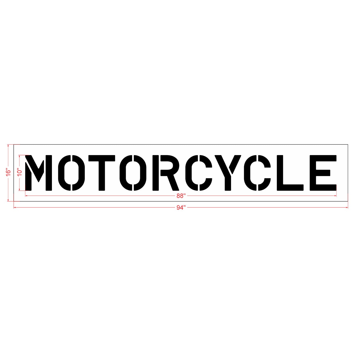 10 inch MOTORCYCLE stencil