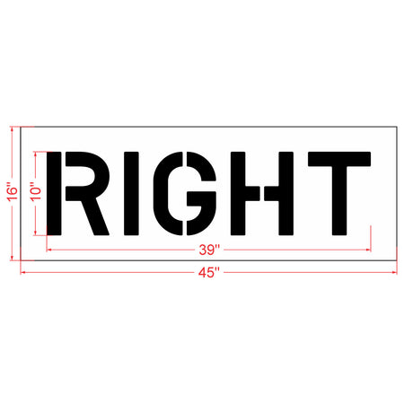 10 inch RIGHT stencil