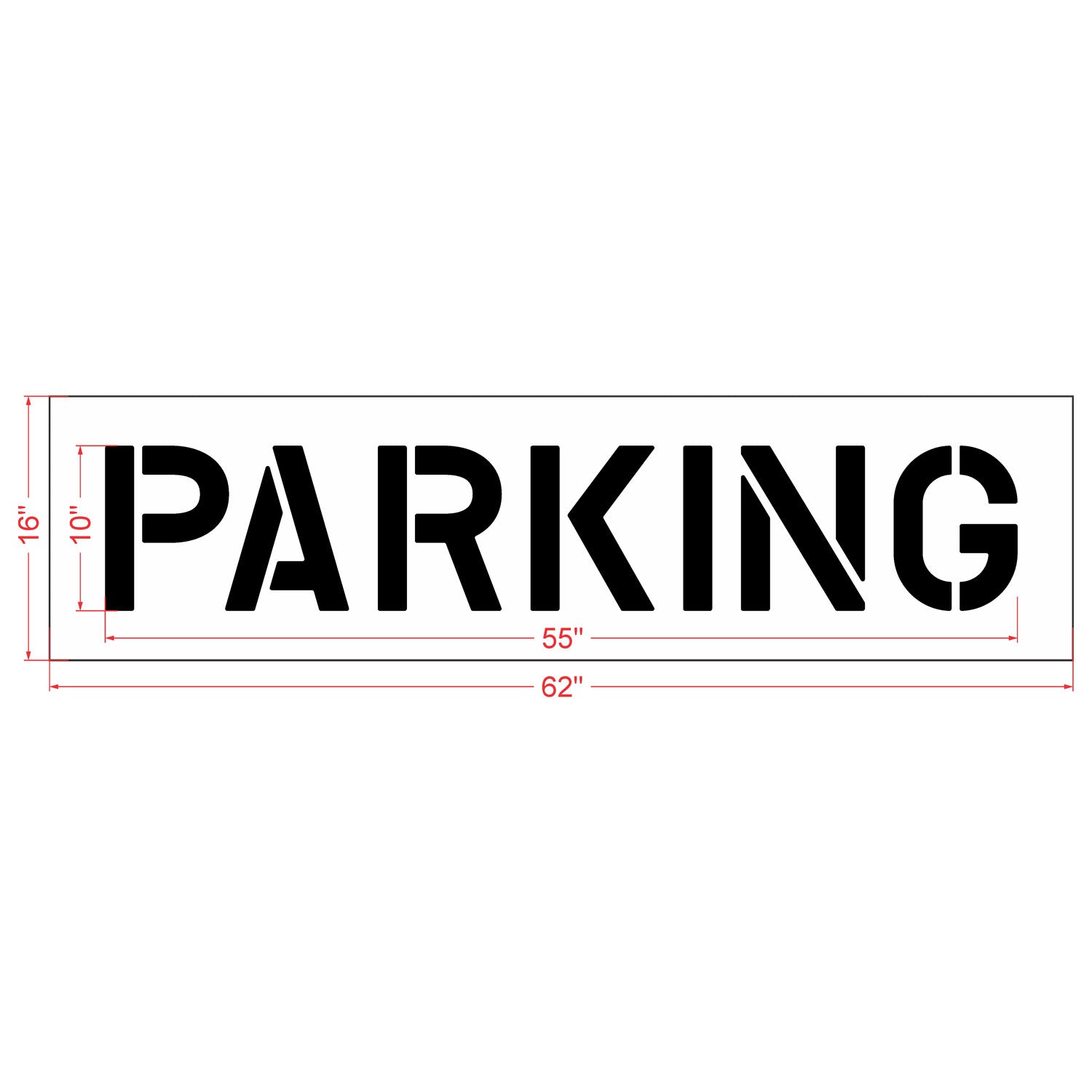 10 inch PARKING stencil