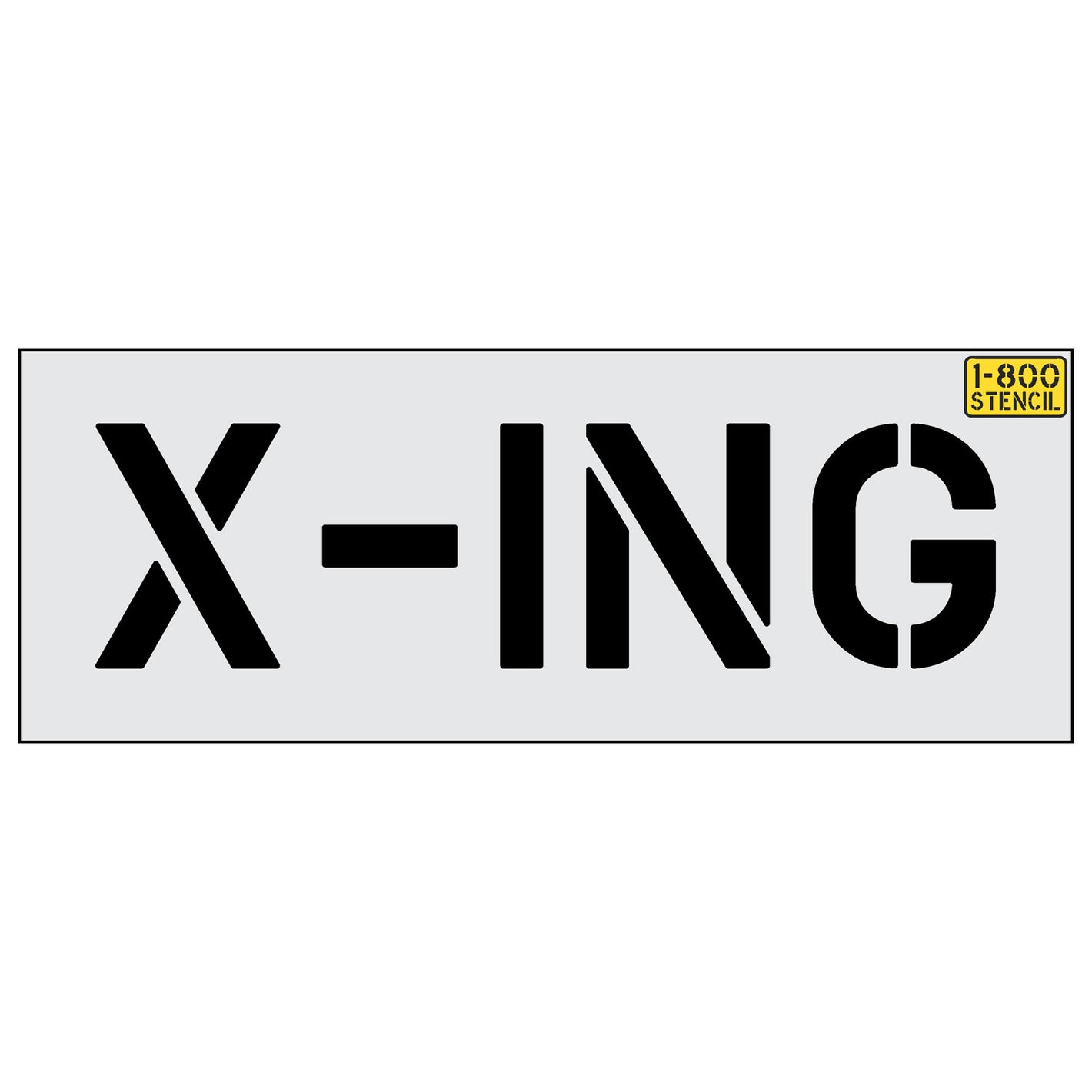 10" X-ING Stencil - High-quality stencil for pavement marking, durable and reusable