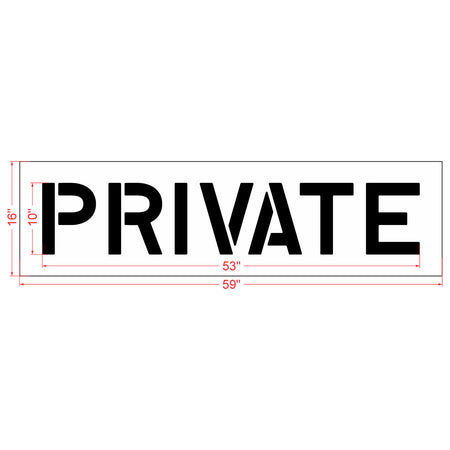 10 inch PRIVATE stencil
