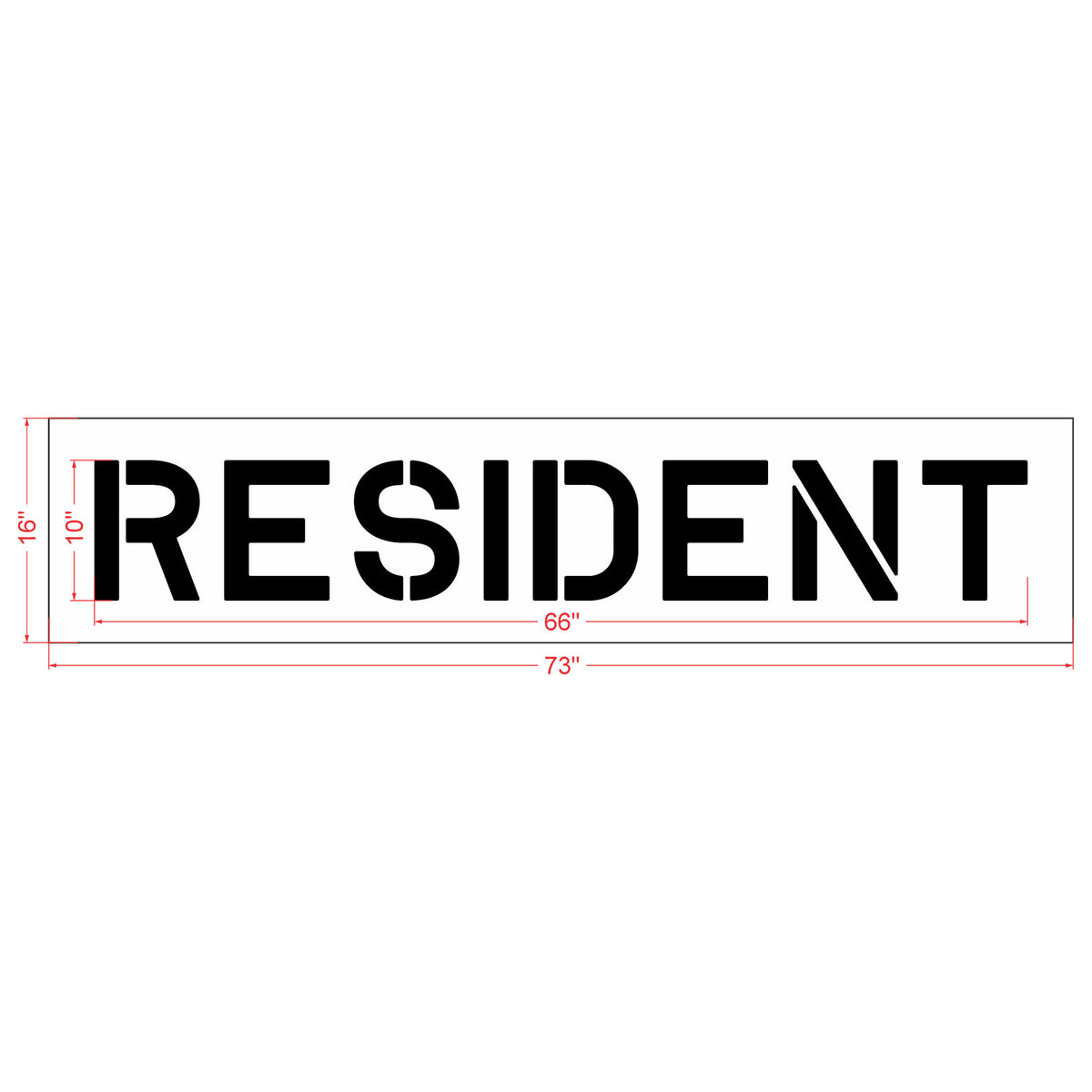 10 inch RESIDENT stencil