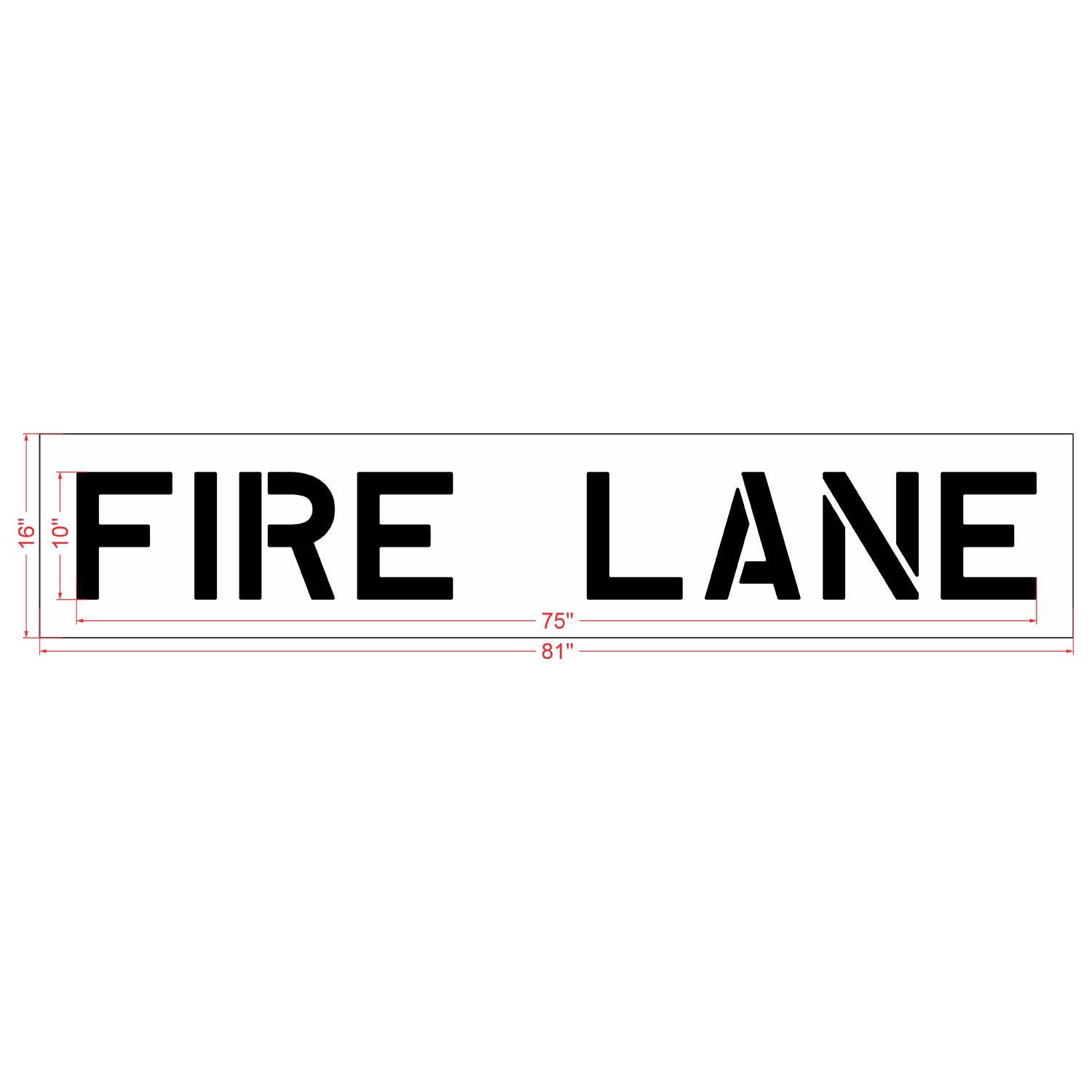 10 inch FIRE LANE stencil