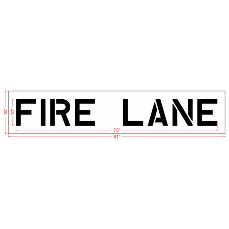 10 inch FIRE LANE stencil