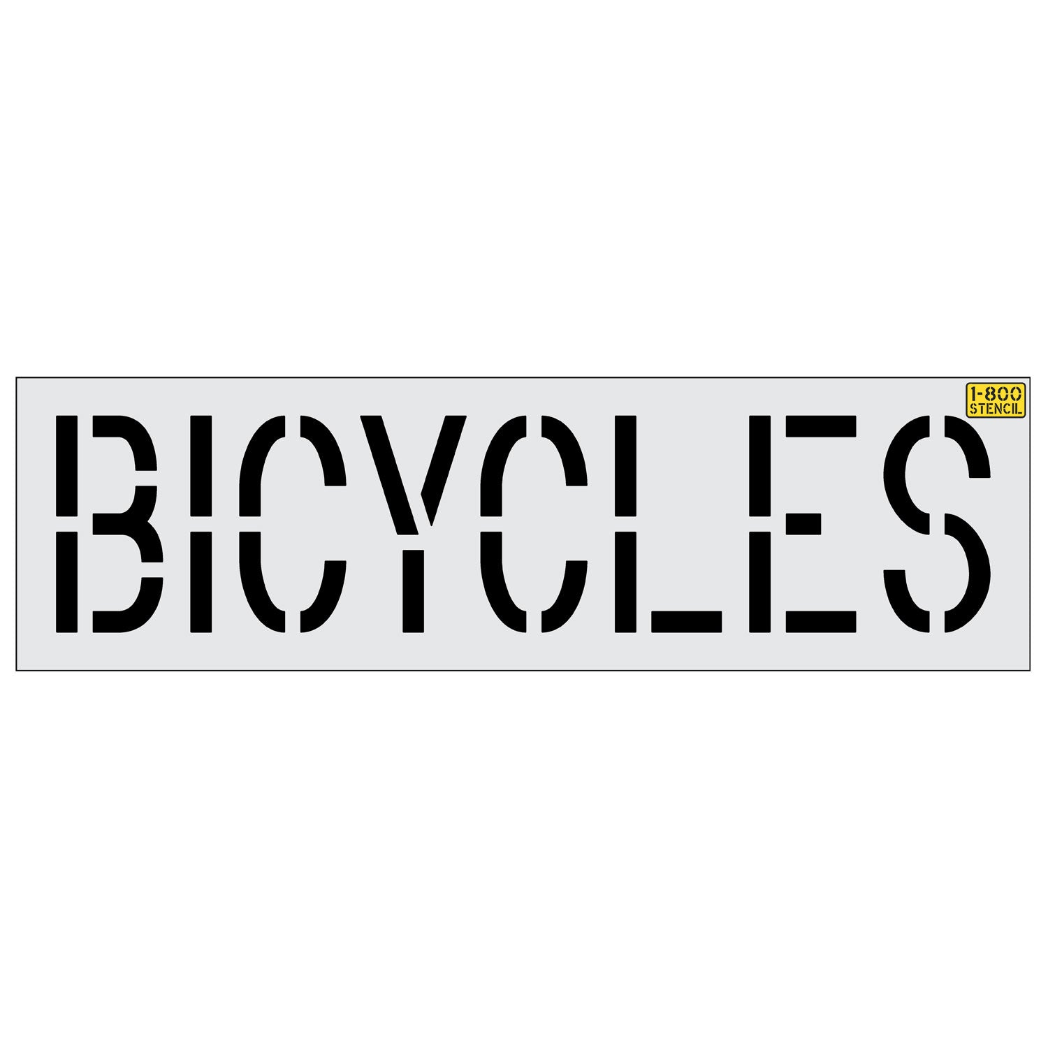 18" BICYCLES stencil