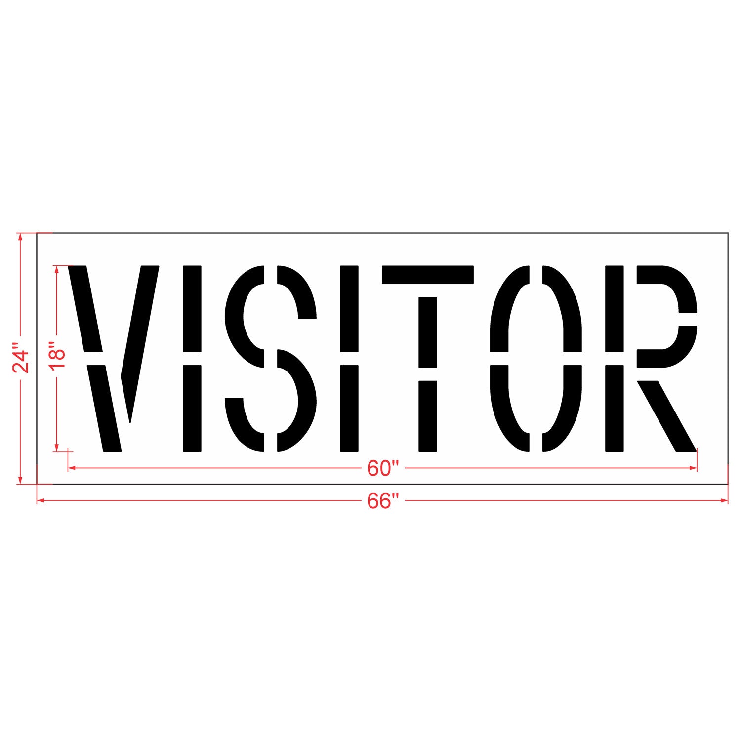 18" VISITOR stencil