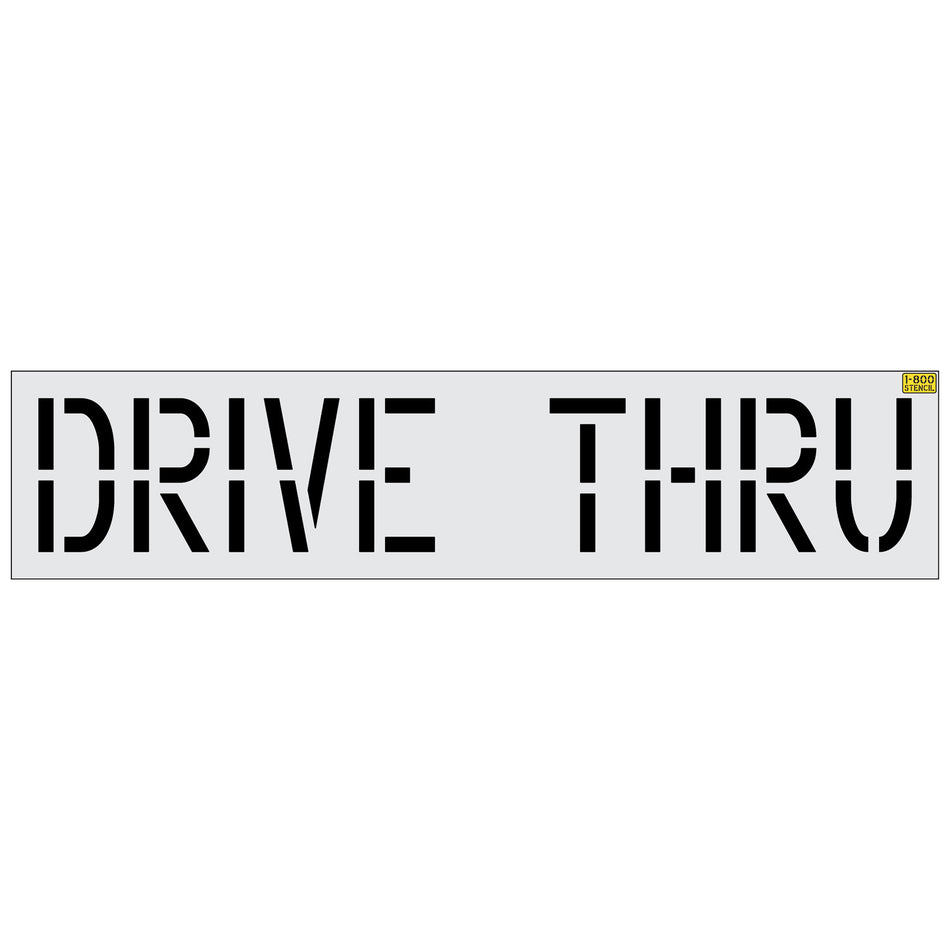 18" DRIVE THRU stencil