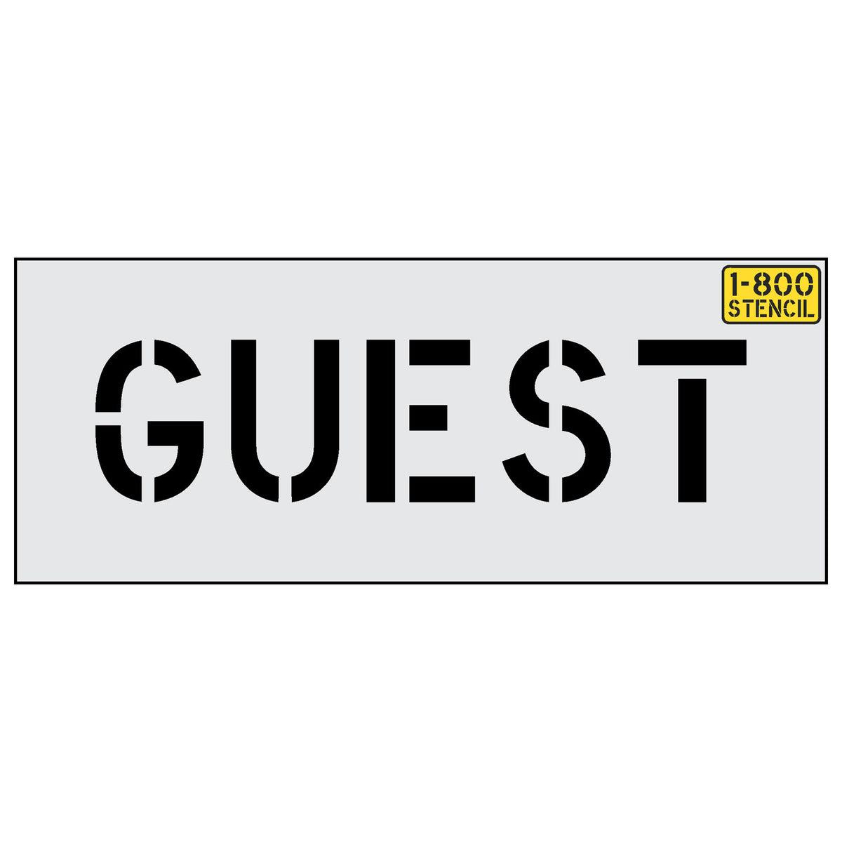6 inch GUEST stencil
