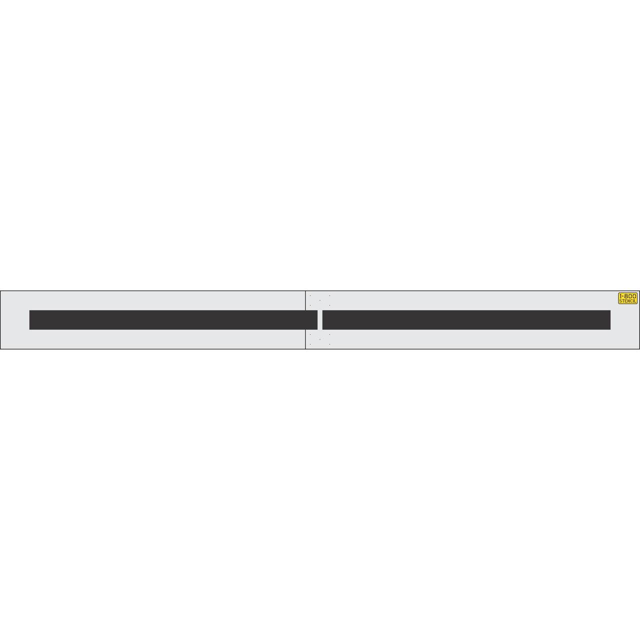 4 inch by 10 foot line stencil for parking lot, roadway, and warehouse striping applications