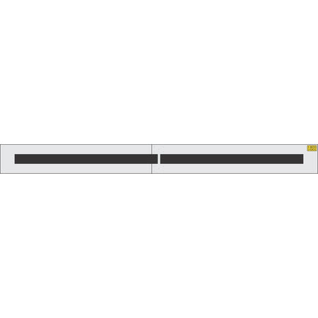 4 inch by 10 foot line stencil for parking lot, roadway, and warehouse striping applications