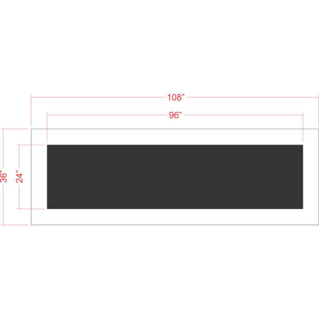 24 inch by 8 foot line stencil for parking lot, roadway, and commercial pavement striping applications