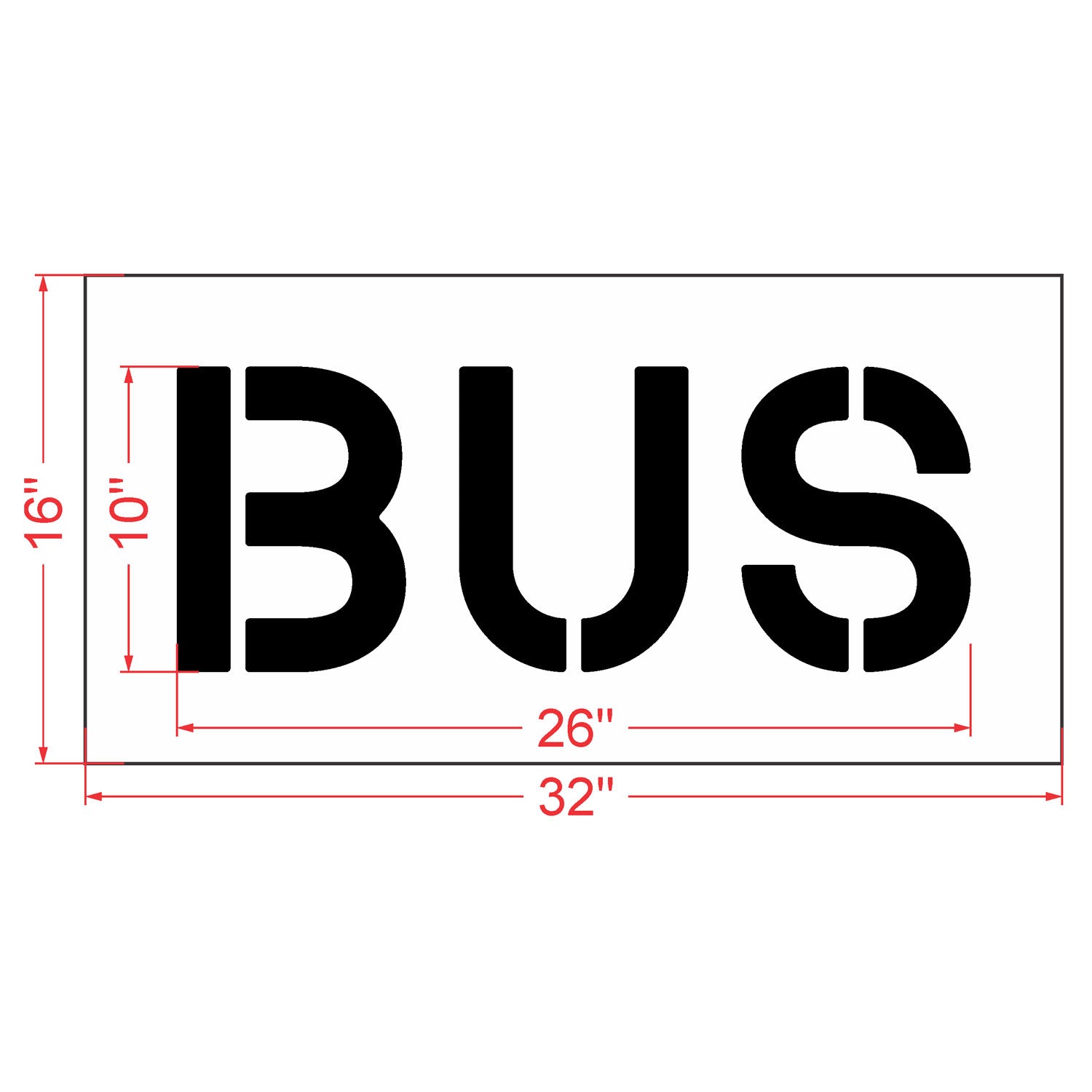 10" BUS Stencil