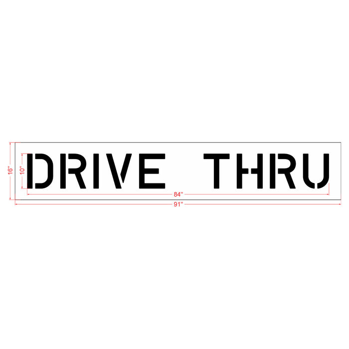10" DRIVE THRU Stencil