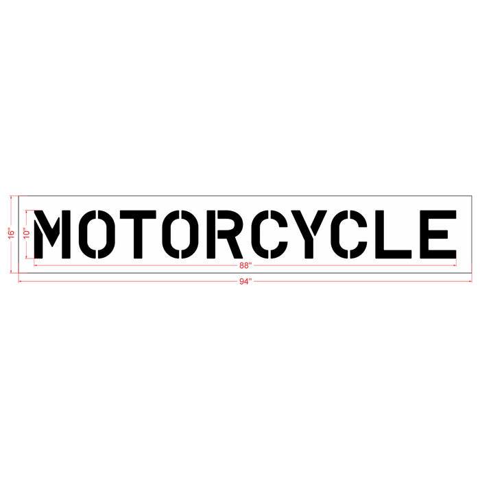10" MOTORCYCLE Stencil