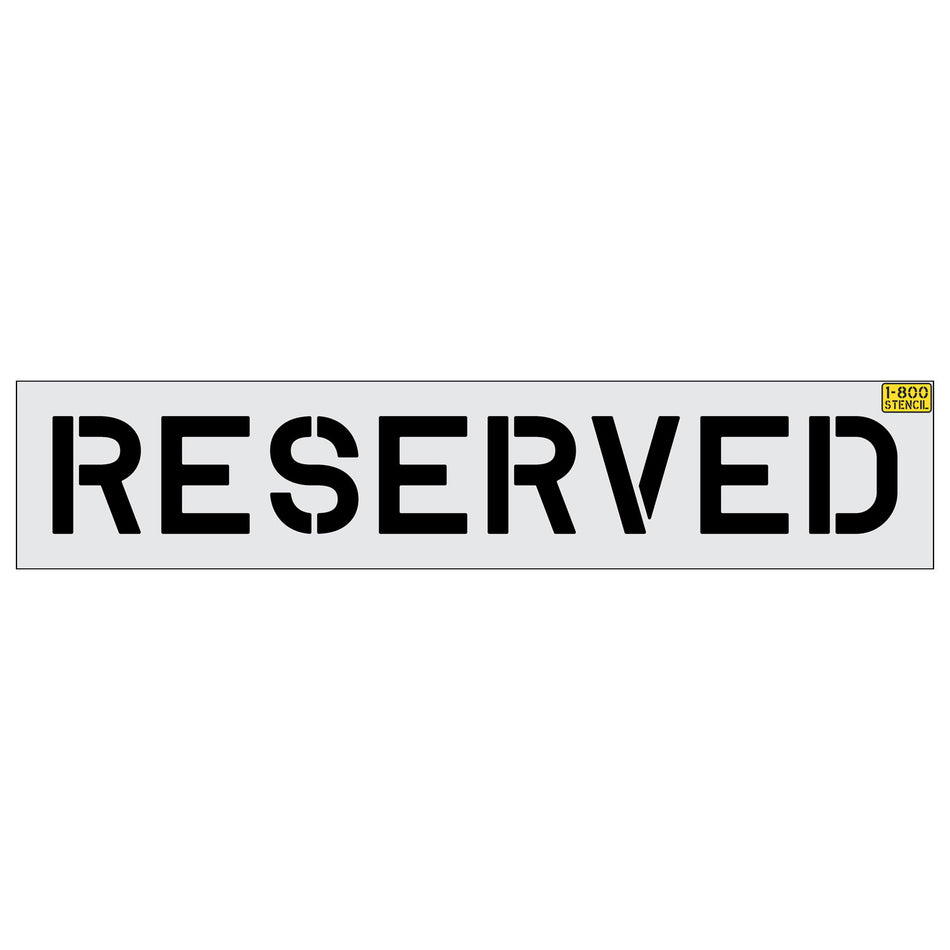 10" RESERVED Stencil