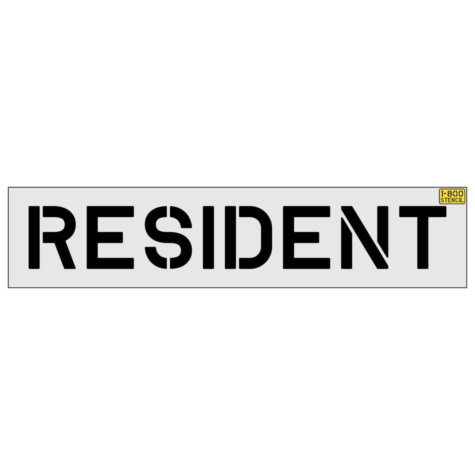 10" RESIDENT Stencil